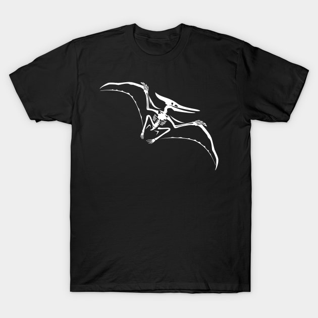 Terra Fossil Pteranodon Dinosaur White T-Shirt by Terra Fossil Merch